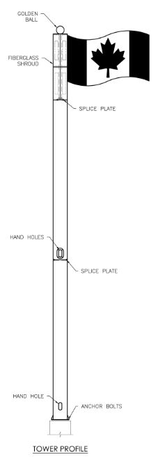 flag tower profile diagram