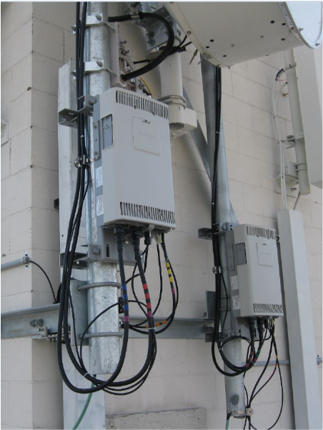 telecom equipment attached to a wall